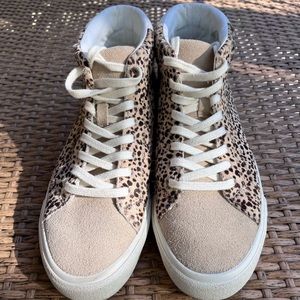Sidewalk High-top Sneakers in spotted calf hair